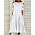 cheap Midi Dresses-Women&#039;s Midi Dress A Line Dress White Short Sleeve Print Floral Print Crew Neck Spring Summer Casual 2022 S M L XL XXL 3XL