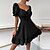 cheap Boho Dresses-Women&#039;s Short Mini Dress A Line Dress Swing Dress Black Blue Pink Brown Short Sleeve Ruffle Polka Dot V Neck Spring Summer Elegant 2022 S M L XL