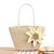 cheap Bags-Women&#039;s Sling Bags Polyester Linen Top Handle Bag Straw Bag Shoulder Bag Zipper Daily Outdoor Solid Color White Camel
