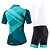 cheap Cycling Clothing-21Grams Women&#039;s Short Sleeve Cycling Jersey with Bib Shorts Cycling Jersey with Shorts Mountain Bike MTB Road Bike Cycling Black Green Purple Graphic Stripes Bike 3D Pad Breathable Quick Dry