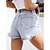 cheap Bottoms-aliexpress amazon hot selling washed denim raw edge hot pants 2021 summer all-match thin stretch shorts
