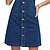 cheap Mini Dresses-Women&#039;s Denim Dress Denim Shirt Dress Denim Mini Dress Daily Vacation Elegant Casual Pocket V Neck Fall Spring Summer Sleeveless Regular Fit 2023 Navy Blue Pure Color S M L XL XXL