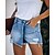 baratos Bottoms-comércio exterior transfronteiriço amazon 2022 novo verão europeu e americano temperamento casual azul claro shorts jeans feminino saia jeans falsa