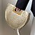 cheap Bags-Women&#039;s Straw Bag Beach Bag Straw Top Handle Bag Holiday Date Solid Color Creamy-white khaki