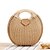 cheap Handbags &amp; Totes-Elegant Women&#039;s Solid Color Top Handle Straw Bag