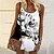 cheap Best Selling Women&#039;s Tops-Women&#039;s Camisole Floral Daily Holiday Weekend Floral Sleeveless Camisole Tank Top Camis U Neck Print Casual Streetwear White S / 3D Print
