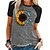 cheap T-Shirts-Women&#039;s T shirt Dress Graphic Patterned Butterfly Sunflower Casual Daily Holiday Butterfly Short Sleeve T shirt Dress Round Neck Print Basic Essential Green Blue Light gray S