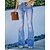 cheap Women&#039;s Pants-Women‘s Bootcut Flared Low Rise Jeans Pants Bell Bottom Trousers Faux Denim Yellow Red Blue High Waist Fashion Streetwear Casual Sporty Daily Print Micro-elastic Full Length Flower S M L XL