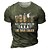 cheap T-Shirts-Men&#039;s Unisex T shirt Graphic Prints Drink Letter 3D Print Crew Neck Street Daily Short Sleeve Print Tops Casual Designer Big and Tall Sports Black Gray Army Green / Summer