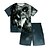 cheap Boys&#039; Clothing Sets-Kids Boys T-shirt &amp; Shorts Clothing Set Short Sleeve 2 Pieces Blue Crewneck Print Wolf Animal Street Sports Vacation Fashion Comfort Cool Daily 3-13 Years / Spring / Summer
