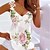 cheap Women&#039;s Tops-Women&#039;s Tank Top Floral Holiday Weekend Floral Sleeveless Tank Top Camis V Neck Print Casual Streetwear Green White S / 3D Print