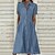 cheap Casual Dresses-Modern Casual Denim Maxi Dress for Women