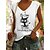 cheap Tops &amp; Blouses-Women&#039;s Tank Top Everything is Fine Casual Daily Sleeveless Tank Top V Neck Basic Essential Green White Blue S