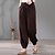 cheap Pants-Women&#039;s Casual / Sporty Athleisure Side Pockets Jogger Chinos Ankle-Length Pants Micro-elastic Casual Weekend Plain Mid Waist Comfort Loose Black Brown Beige L XL XXL