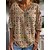 cheap T-Shirts-2022 foreign trade amazon europe and the united states hot new women&#039;s clothing casual printing v-neck loose mid-sleeve top t