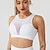cheap Exercise, Fitness &amp; Yoga Clothing-Women&#039;s Medium Support Sports Bra Open Back Patchwork Color Block White Black Yoga Fitness Gym Workout Bra Top Sport Activewear Stretchy Breathable Quick Dry Comfortable Slim / Removable Pad
