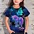 abordables camisetas 3d de niña-Chica 3D Animal Unicornio Camiseta Manga Corta Impresión 3D Verano Primavera Activo Moda Estilo lindo Poliéster Niños 3-12 años Exterior Diario Interior Ajuste regular