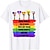 billige Cosplay til hverdagsbrug-LGBT Regnbueflag T-shirt Tegneserie Manga Anime Harajuku Grafisk Kawaii T恤衫 Til Par Herre Dame Voksne Varmstempling