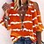 cheap Women&#039;s Tops-Women&#039;s Blouse Striped Tie Dye Daily Weekend Half Sleeve Blouse Shirt V Neck Zipper Print Casual Streetwear Green Royal Blue Orange S / 3D Print