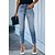 cheap Cotton &amp; Linen-Women&#039;s Pants Trousers Jeans Denim Blue Black Fashion Mid Waist Side Pockets Casual Weekend Ankle-Length Micro-elastic Solid Color Comfort S M L XL XXL