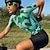 billige Cykeltøj-21Grams Dame Cykeltrøje Kortærmet Cykel Toppe med 3 baglommer Åndbart Hurtigtørrende Svedtransporende Bjerg Cykling Vej Cykling Sort Gul Marineblå Spandex Polyester Stribe Sport Tøj / Elastisk
