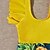 preiswerte New Arrivals-Mama und ich Badeanzug Normal Blatt Ananas Frucht Patchwork Gelb Ärmellos Urlaub Passende Outfits / Sommer / Bedruckt