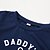 cheap New Arrivals-Dad and Son T shirt Tops Street Graphic Patterned Letter Print Green Blue Short Sleeve Casual Matching Outfits / Spring / Summer / Cotton