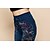baratos Graphic Chic-Mulheres Jeans Normal Misto de Algodão Flor Azul Casual / esportivo Cintura Média Mimolet Casual Final de semana Verão Primavera &amp; Outono