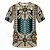preiswerte Tägliche Cosplay Kostüme-Indianer Ureinwohner Amerikas T-Shirt-Ärmel Anime 3D Retro 3D Gemischte Farbe T-shirt Für Herren Unisex Erwachsene 3D-Druck