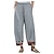 cheap Pants-Women&#039;s Fashion Side Pockets Print Chinos Ankle-Length Pants Inelastic Casual Weekend Lines / Waves Mid Waist Comfort Loose Green White Black Gray Wine S M L XL XXL