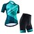 cheap Cycling Clothing-21Grams Women&#039;s Short Sleeve Cycling Jersey with Bib Shorts Cycling Jersey with Shorts Mountain Bike MTB Road Bike Cycling Black Green Purple Graphic Stripes Bike 3D Pad Breathable Quick Dry