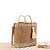 cheap Handbags &amp; Totes-Women&#039;s Sling Bags Polyester Cotton Crossbody Bag Top Handle Bag Straw Bag Daily Going out Solid Color Camel Beige