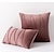 cheap Throw Pillows,Inserts &amp; Covers-Decorative Toss Pillows Throw Pillow Covers Striped Velvet Modern Decorative Solid Cushion Covers Pillowcases Soft Cozy for Bed Sofa Couch Car Living Room Pink Blue Sage Green Burnt Orange