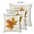 cheap Home &amp; Garden-Simple Leaves 4 pcs Cotton / Faux Linen Pillow Cover, Rustic Square Traditional Classic Home Sofa Decorative Outdoor Cushion for Sofa Couch Bed Chair