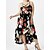 cheap Plus Size Dresses-Women&#039;s Plus Size Floral A Line Dress Print V Neck Sleeveless Basic Casual Sexy Spring Summer Daily Weekend Maxi long Dress Dress