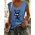 cheap Tops &amp; Blouses-Women&#039;s Tank Top Everything is Fine Casual Daily Sleeveless Tank Top V Neck Basic Essential Green White Blue S
