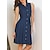 cheap Casual Dresses-Women&#039;s Denim Dress Casual Dress Denim Shirt Dress Denim Midi Dress Office Daily Vacation Basic Hot Pleated Button Shirt Collar Summer Spring Fall Sleeveless Regular Fit 2023 Dusty Blue Pure Color S