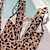 cheap New Arrivals-Mommy and Me Swimsuit Causal Leopard Backless Brown Sleeveless Vacation Matching Outfits / Summer / Print
