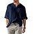 cheap Sports Athleisure-Men&#039;s Henley Shirt V Neck Solid Color Linen Sport Athleisure Long Sleeve Shirt Everyday Use Breathable Soft Comfortable Street Casual Daily Activewear Outdoor