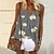 cheap Best Selling Women&#039;s Tops-Women&#039;s Camisole Polka Dot Daisy Daily Holiday Weekend Floral Sleeveless Camisole Tank Top Camis U Neck Print Casual Streetwear Green Blue Gray S / 3D Print