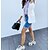 abordables Cotton &amp; Linen-Mujer Vaqueros Normal Mezclilla Plano Azul Piscina Moda Media cintura Longitud de la rodilla Casual Fin de semana Verano Primavera &amp; Otoño