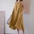 cheap Casual Dresses-Women&#039;s Cotton Linen Dress Casual Dress Linen Dress Cotton Linen Maxi long Dress Daily Holiday Vacation Casual Pocket Asymmetric Crew Neck Fall Spring Summer Sleeveless Loose Fit 2023 Yellow Dark