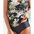 abordables Tankini-Mujer Bañadores 2 piezas Normal Traje de baño camuflaje Verde Ejército Acolchado Con Tirantes Trajes de baño Deportes Vacaciones Sensual