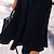 cheap Casual Dresses-Women&#039;s Midi Dress A Line Dress Black Short Sleeve Ruched Solid Color V Neck Spring Summer Casual Sexy 2022 S M L XL XXL 3XL