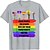 preiswerte Tägliche Cosplay Kostüme-LGBT Regenbogenfahne T-Shirt-Ärmel Zeichentrick Manga Anime Harajuku Grafik Kawaii T-shirt Für Paar Herren Damen Erwachsene Heißprägen
