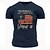 cheap T-Shirts-Men&#039;s T shirt Tee Graphic National Flag Letter Hot Stamping Crew Neck Street Casual Short Sleeve Tops Basic Fashion Classic Comfortable Navy Blue / Sports / Summer