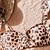 billige New Arrivals-Mamma og meg Badedrakt Avslappet Leopard Blondér Brun Ermeløs Elegant Matchende antrekk / Sommer / Drapering / Trykt mønster