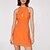 billige Minikjoler-Dame Minikjole Uformell kjole Kjole med A-linje Oransje Ermeløs Lapper Ren farge Crew-hals Vår Sommer Stilfull Elegant Fritid 2022 S M L XL
