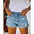 cheap Bottoms-2022 european and american foreign trade denim shorts aliexpress amazon hot selling ripped women&#039;s jeans