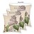 abordables Oreillers-5 pcs Housse de coussin Rustique Floral Zip Carré Traditionnel Classique / Salle de séjour